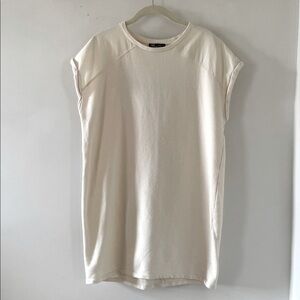 Zara Cream Short Sleeve T-Shirt Dress